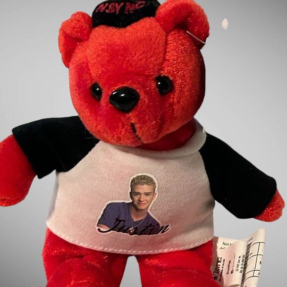 Vintage Justin Timberlake NSYNC  Limited Edition 7” Collectible Plush Bear Cub - Picture 11 of 16